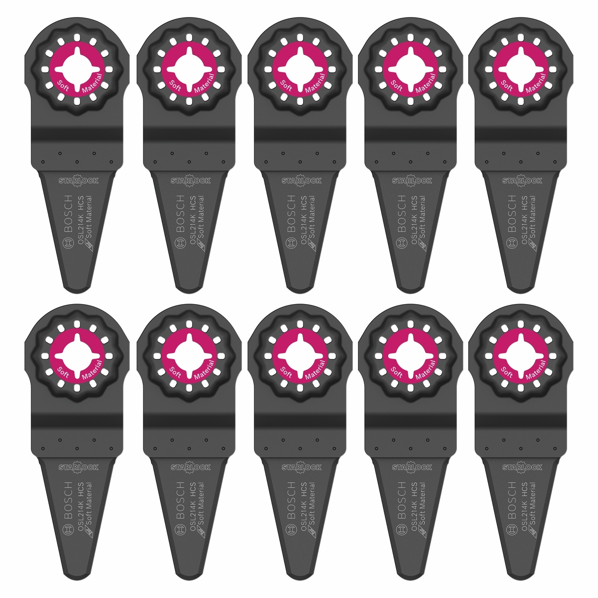 Bosch Starlock Oscillating Multi-Tool Caulk Knife Blade — 2-1/4in., 10 Pk., Model# OSL214K-10